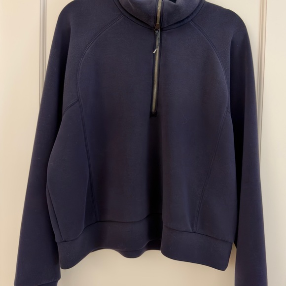 Spanx Air Essentials Half Zip, Navy - Picture 8 of 8